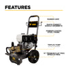 BE Pressure Washer Cold Water Triplex Pump 3,200 PSI 5.2 GPM Honda GX390 Engine New