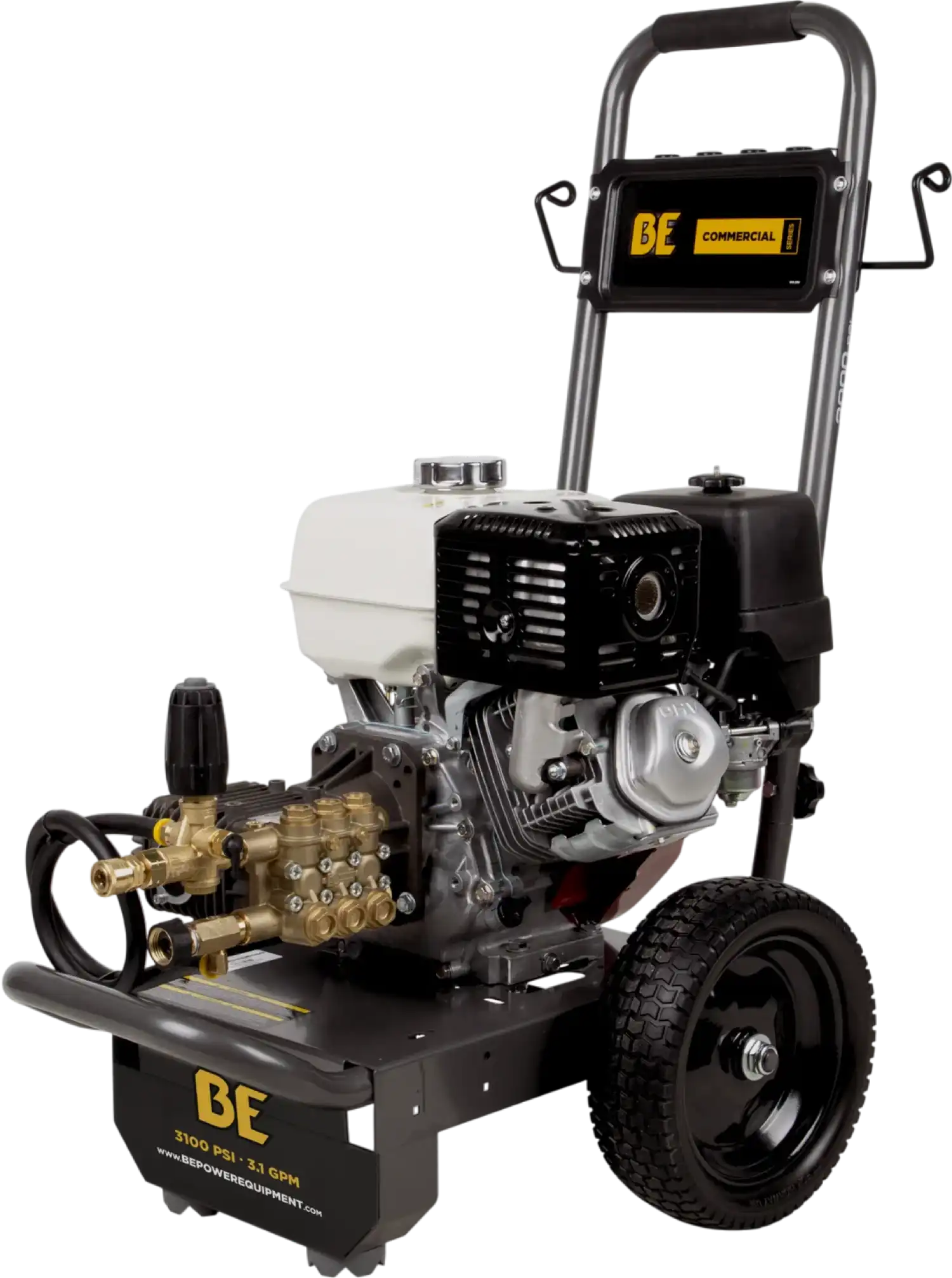 BE Pressure Washer Cold Water Triplex Pump 3,200 PSI 5.2 GPM Honda GX390 Engine New