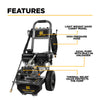 BE Pressure Washer Cold Water AR Triplex Pump 3,800 PSI 2.5 GPM Honda GX200 Engine New