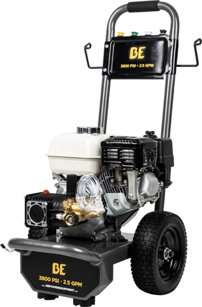 BE Pressure Washer Cold Water AR Triplex Pump 3,800 PSI 2.5 GPM Honda GX200 Engine New