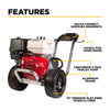 4,200 PSI 4.2 GPM Cold Water Gas Pressure Washer with Honda GX390 Engine and CP Triplex Pump on Aluminum Frame - B4213HAAS