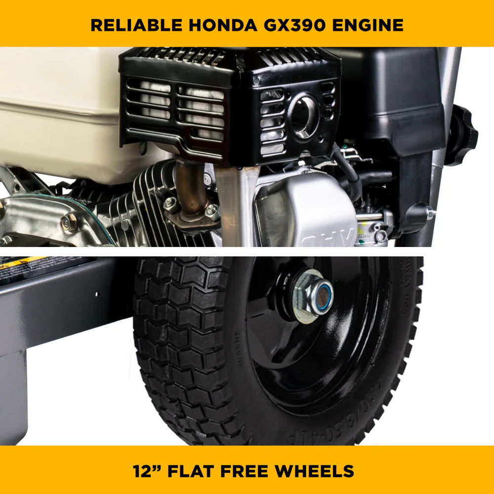 BE Pressure Washer Cold Water 4,200 PSI 4.2 GPM Honda GX390 Engine Steel Frame B4213HACS New