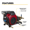 BE Pressure Washer Cold Water 4,200 PSI 8.5 GPM Honda GX690 Engine AR Triplex Pump New