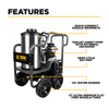 BE Pressure Washer Hot Water Triplex Pump 3000 PSI 3 GPM Honda GX200 Engine New