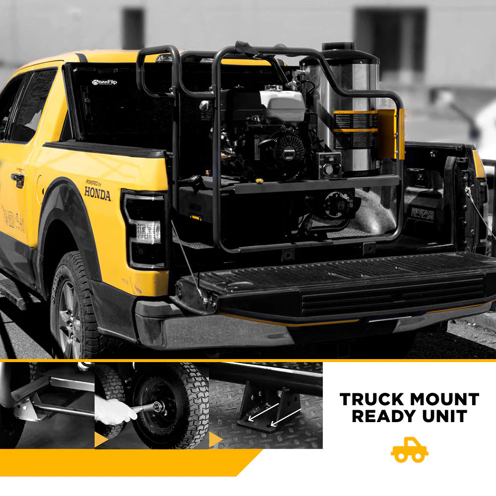 BE Skid Pressure Washer Hot Water 4,000 PSI 5.5 GPM Honda GX690 Electric Start AR Pump New