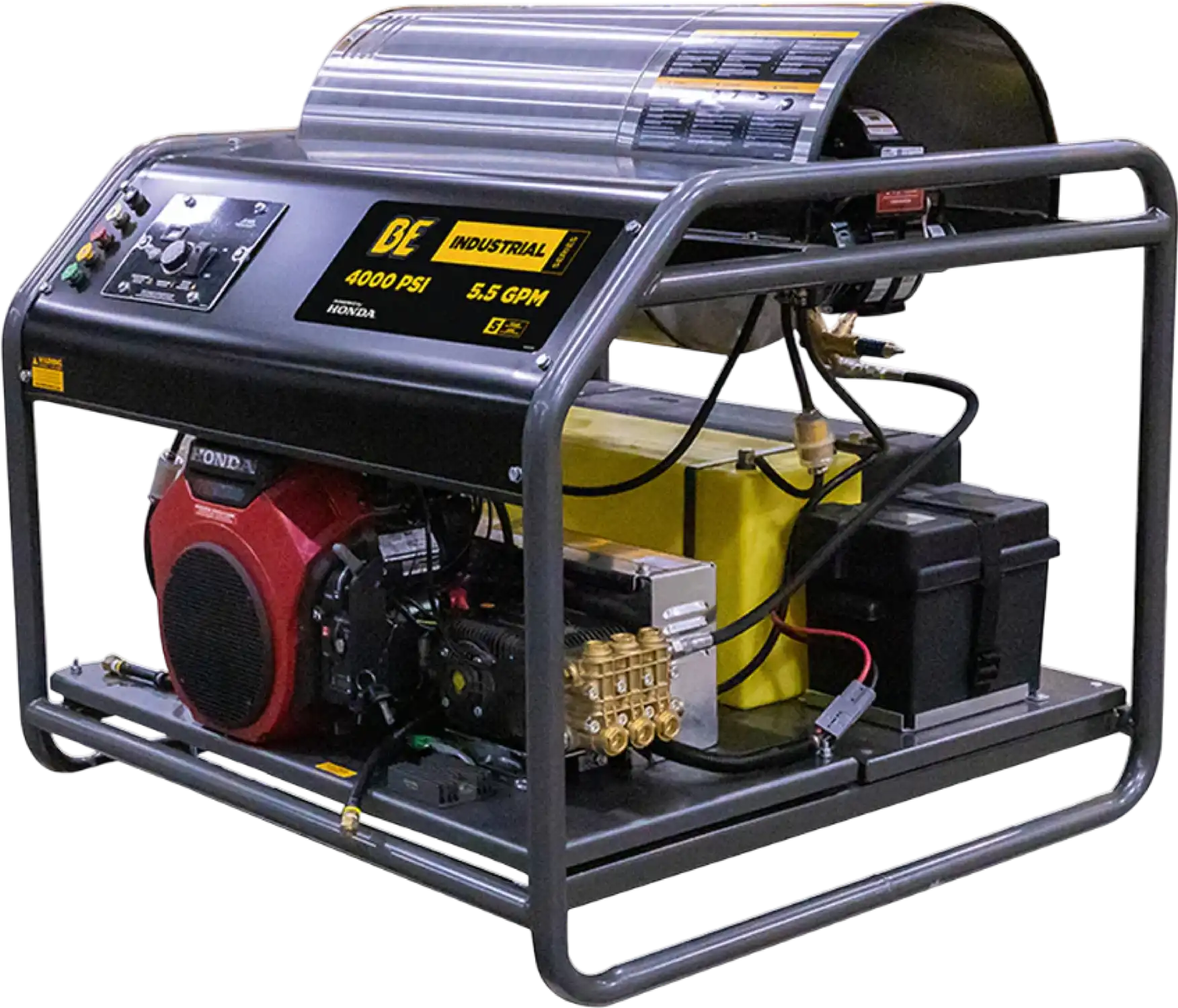 BE Skid Pressure Washer Hot Water 4,000 PSI 5.5 GPM Honda GX690 Electric Start AR Pump New