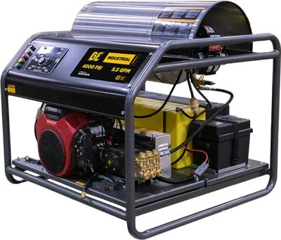BE Skid Pressure Washer Hot Water 4,000 PSI 5.5 GPM Honda GX690 Electric Start AR Pump New
