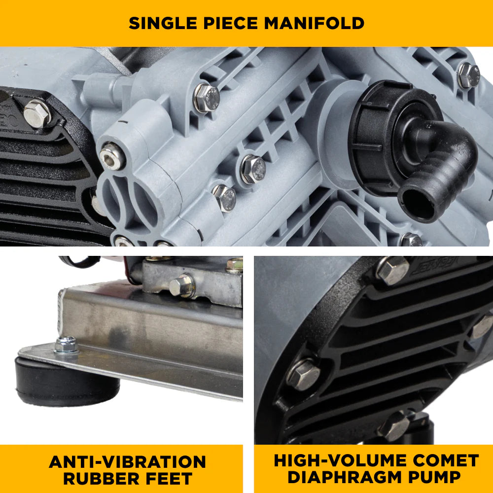 BE SW1165HC2 Soft Wash System with Comet Pump 300 PSI 11 GPM Honda GX200 Engine New