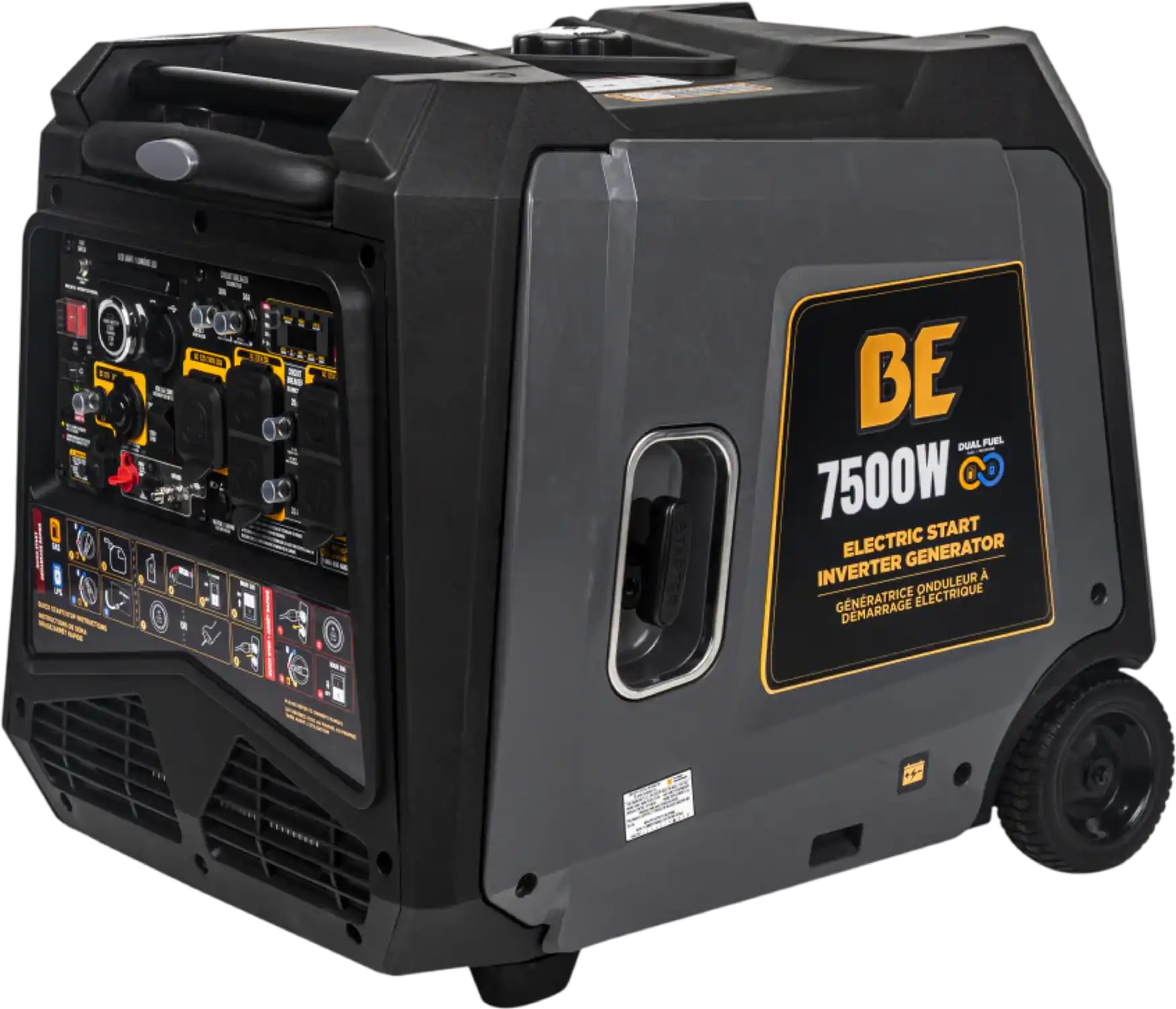 BE 6000W/7500W Digital Inverter Generator Dual-Fuel Gas Propane Powerease Engine Electric Start New