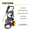 BE Electric Pressure Washer with AR Axial Pump 2700 PSI 1.3 GPM 2 HP New