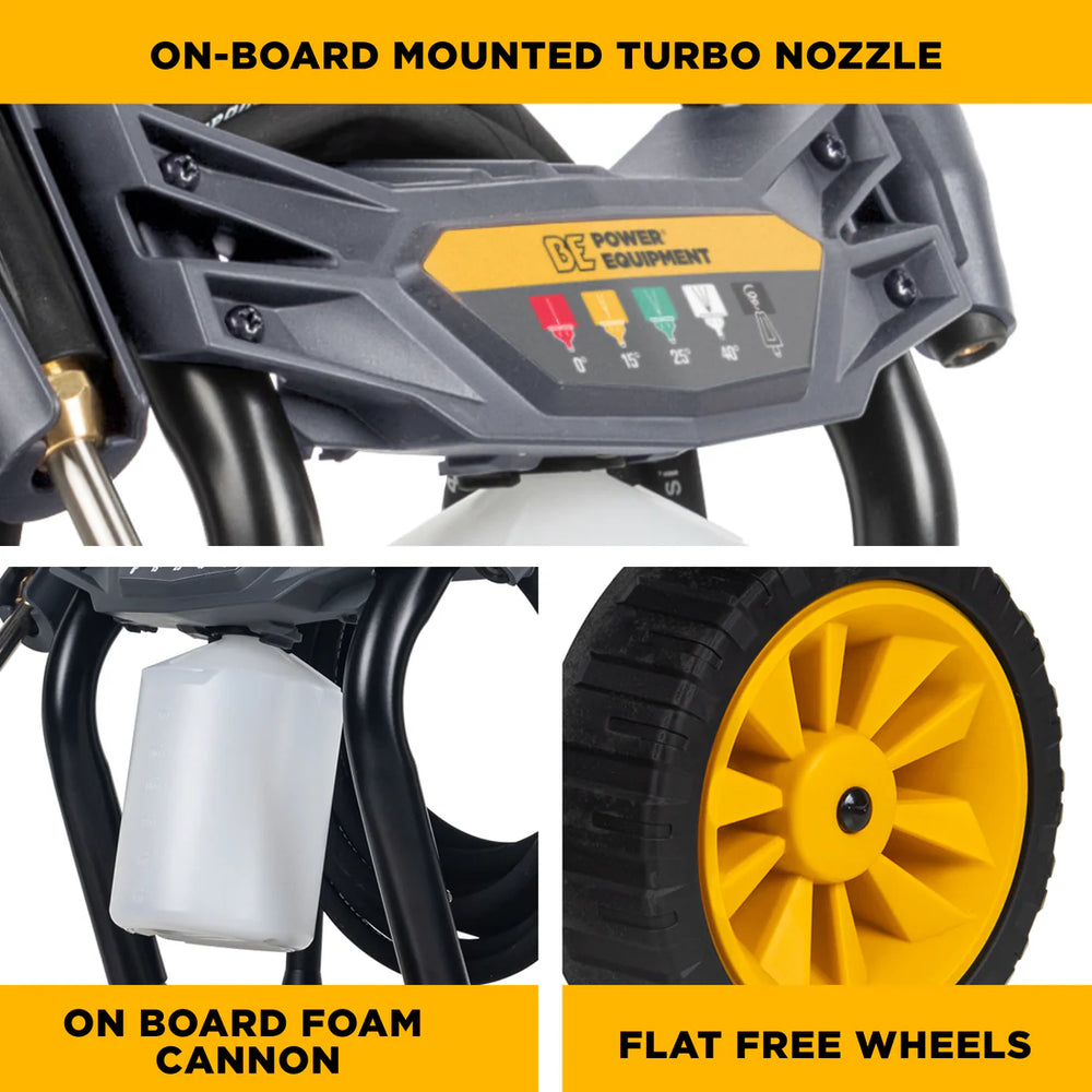 BE Electric Pressure Washer with AR Axial Pump 2700 PSI 1.3 GPM 2 HP New