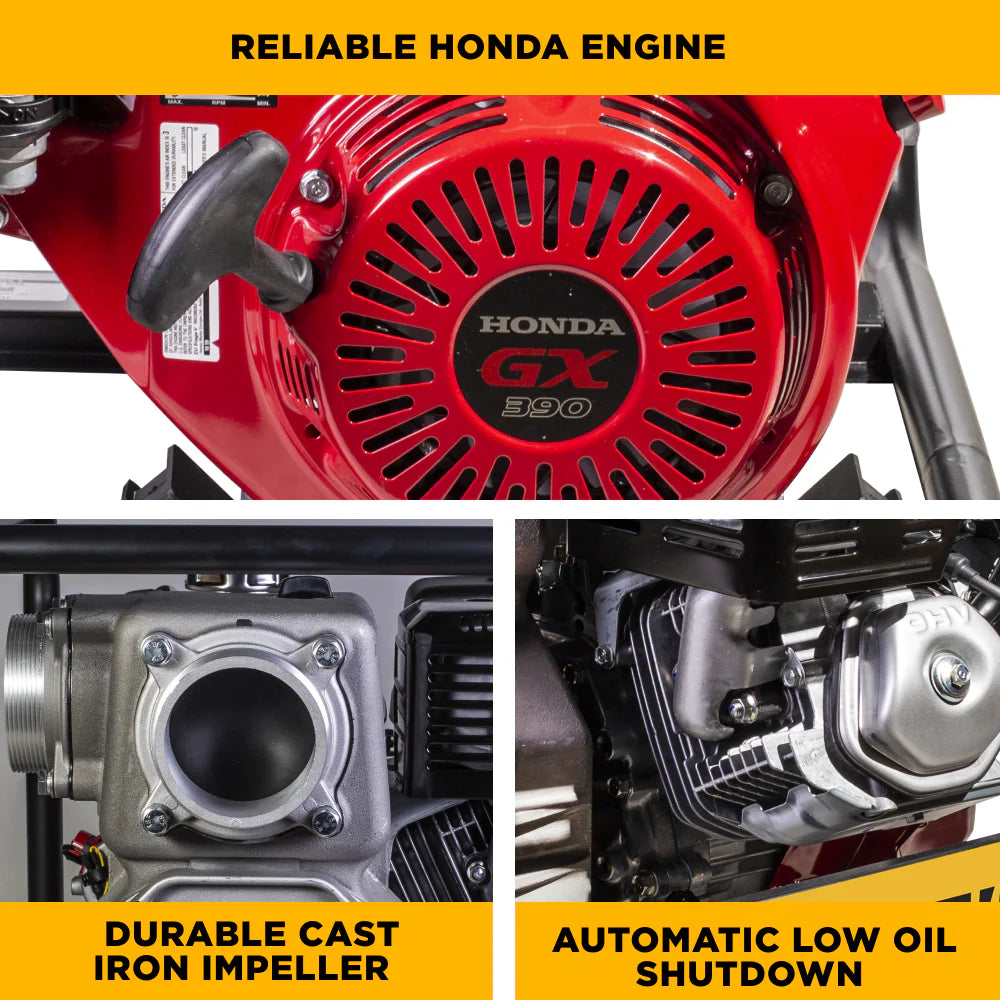 BE Trash Transfer Pump 4" 580 GPM with Honda GX390 Engine New