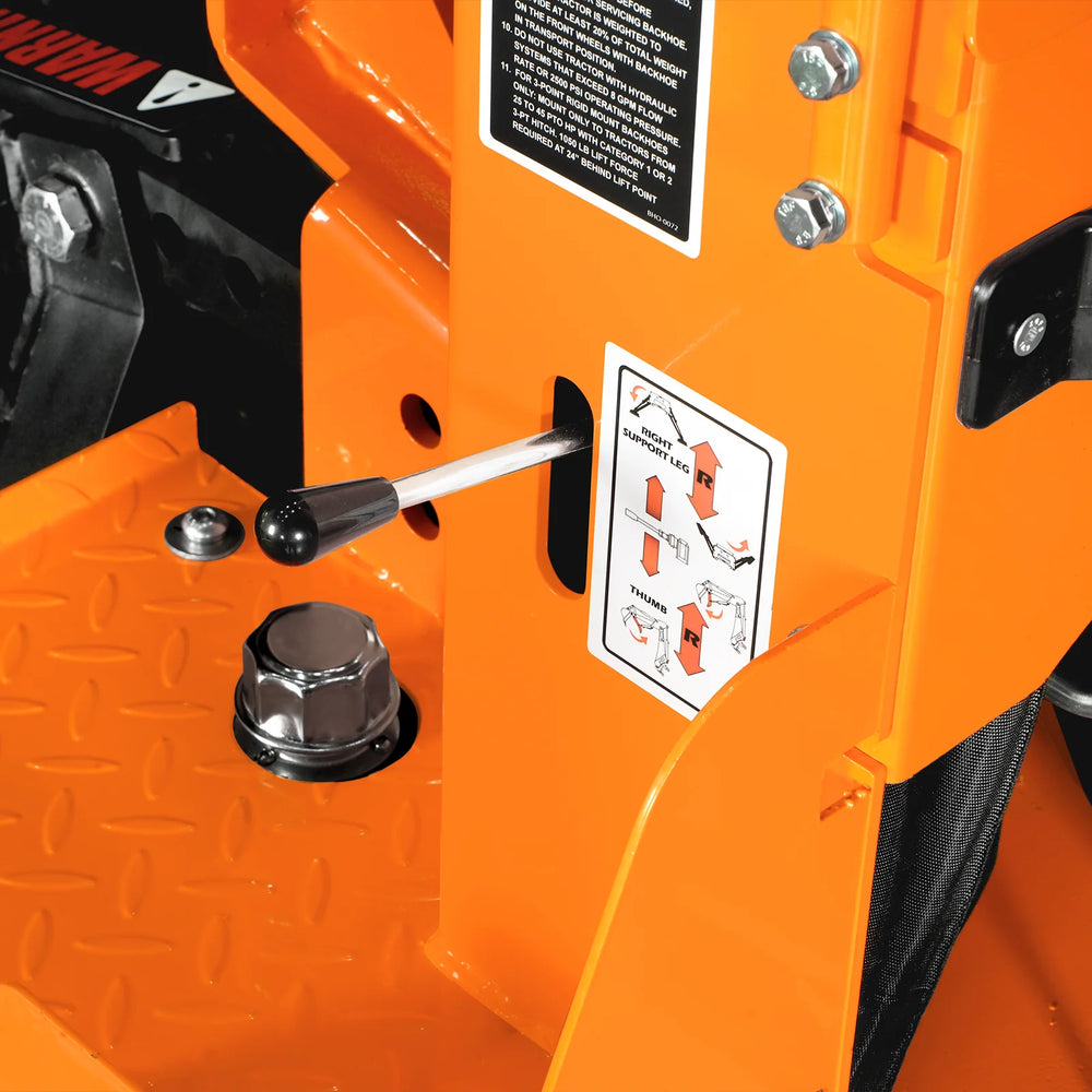 7' Tractor Backhoe Attachment with Hydraulic Thumb,  12" Bucket,  ISO/SAE Switchable Controls,  Self-Contained Hydraulic System,  3 Point Hitch Cat.1,  15-50 HP,  BH660H