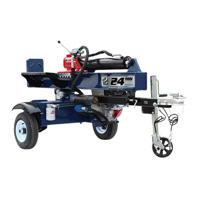 Iron and Oak Log Splitter 24 Ton Vertical/Horizontal Tow Behind Portable Gas with Honda GX160 Engine 163cc BHVH2418GX New