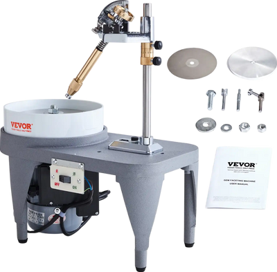 Vevor Gem Faceting Machine 180W 2800 RPM Jade Grinder 110V Jewelry Angle Polisher New