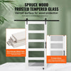 Vevor 42" x 84" Wood and Frosted Glass Barn Door Kit with Hardware New