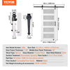 Vevor 42" x 84" Wood and Frosted Glass Barn Door Kit with Hardware New