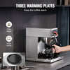 Vevor 12-Cup Commercial Drip Coffee Maker with 3 Glass Carafes Warmers and Water Inlet New