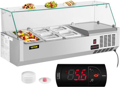 Vevor Refrigerated Condiment Prep Station 39.4