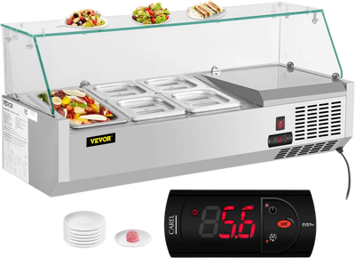 Vevor Refrigerated Condiment Prep Station 39.4