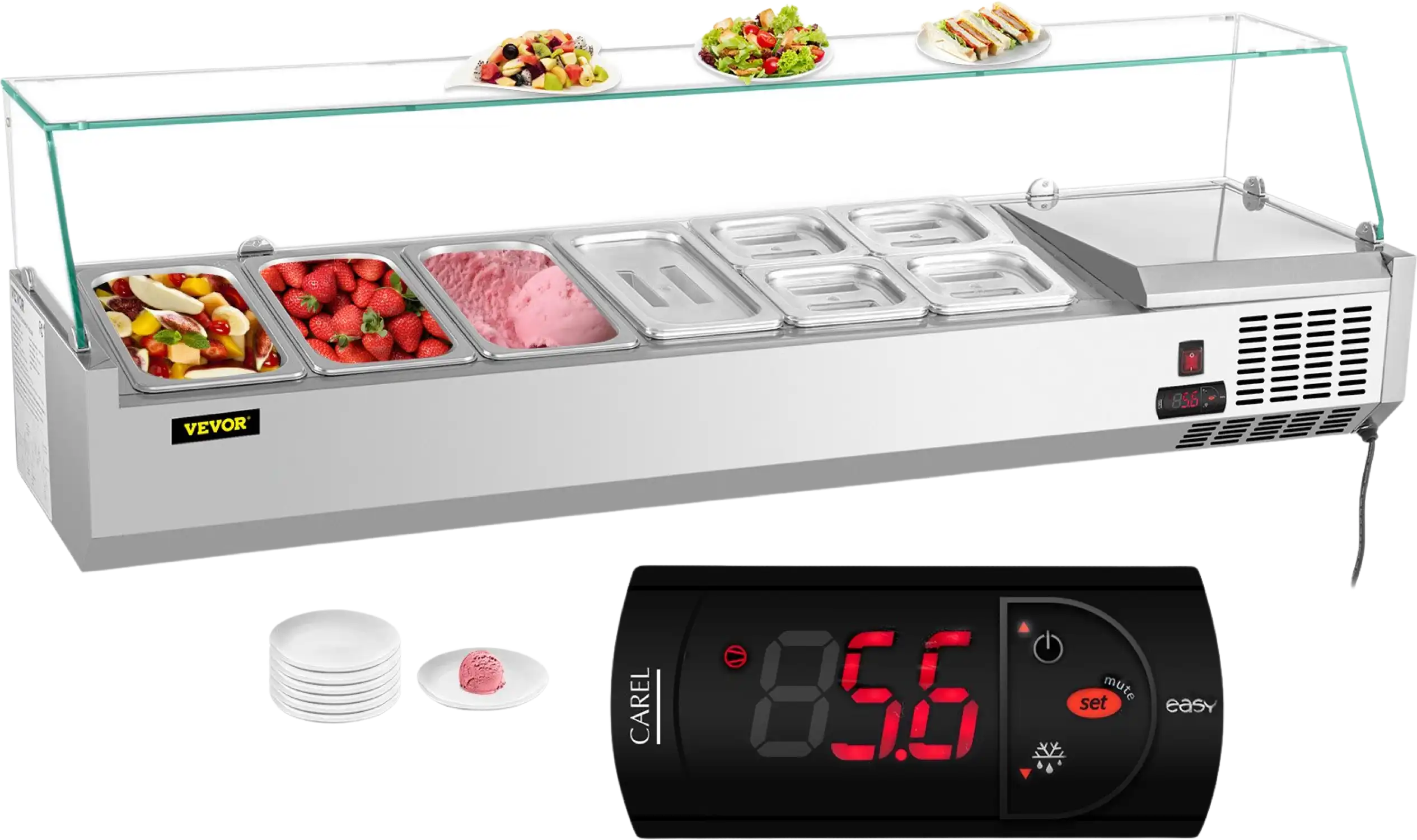 Vevor Refrigerated Condiment Prep Station 59