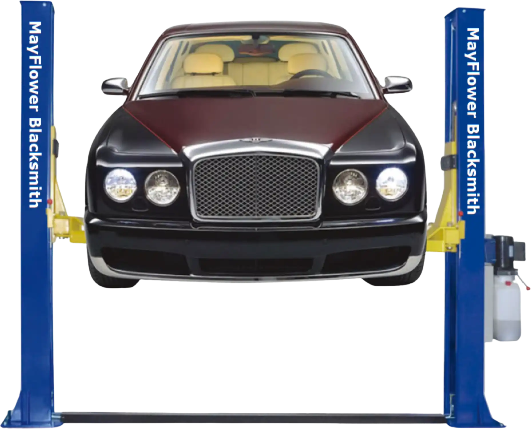 Mayflower Tools Blacksmith Two Post Car Lift Floor Plate Max Lift Height 71