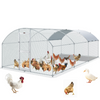 Vevor Metal Chicken Coop 19.7' x 9.8' x 6.4' Dome Walk In Run Waterproof Cover New