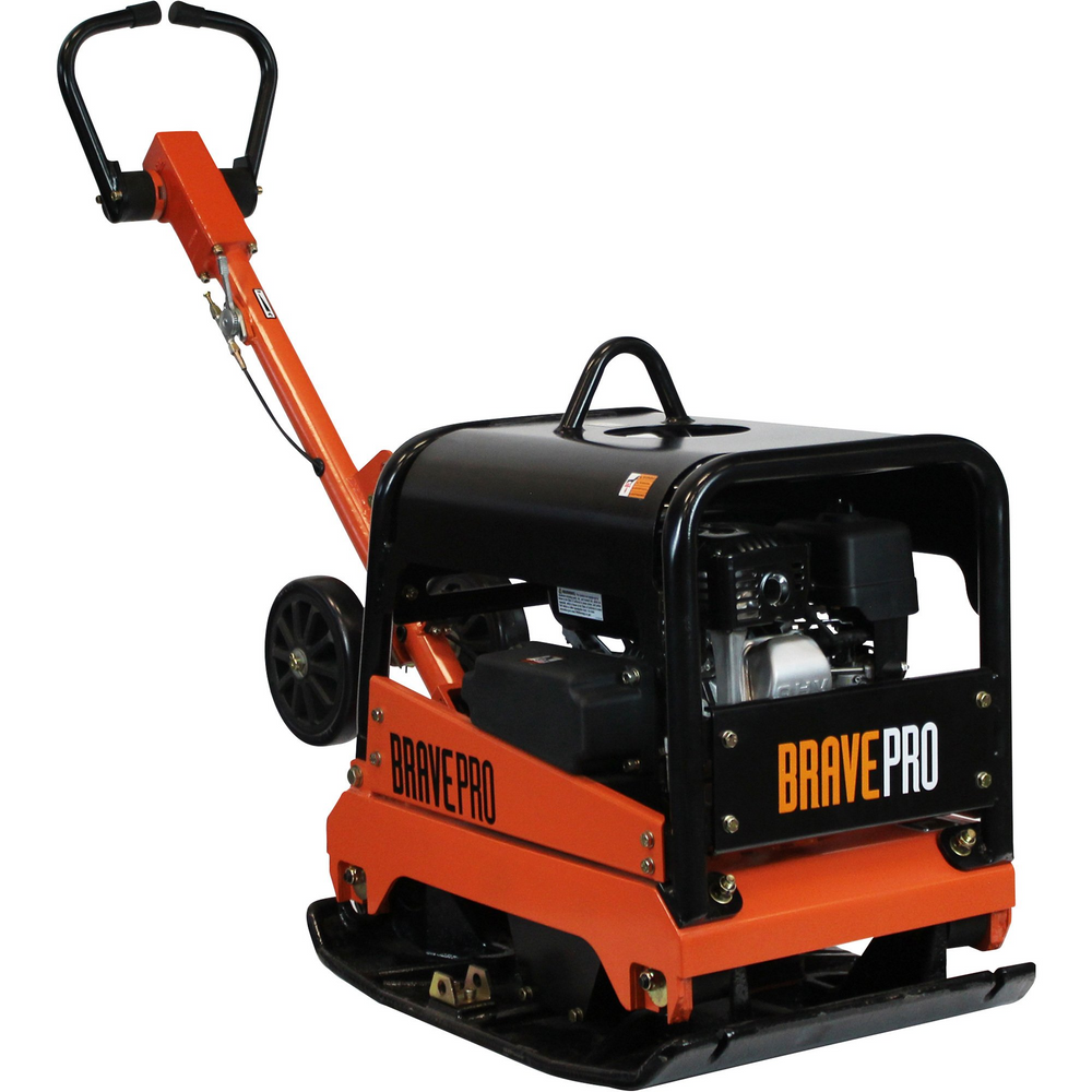 Brave Reversible Plate Compactor 27" x 20" with Honda GX200 Engine 6.5 HP 5400 VPM Compaction Force of 6744 lbs BRPRP220H New