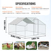 Vevor Large Metal Chicken Coop 9.8' x 12.9' x 6.5' Spire Walk In Run Waterproof Cover New