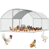 Vevor Large Metal Chicken Coop 9.8' x 12.9' x 6.5' Dome Walk In Run Waterproof Cover New