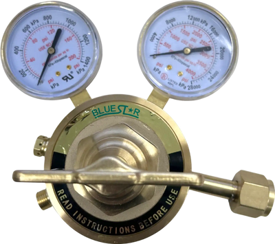 Blue Star CGA-540 Oxygen Regulator 450 Series Single Stage Forged Brass New