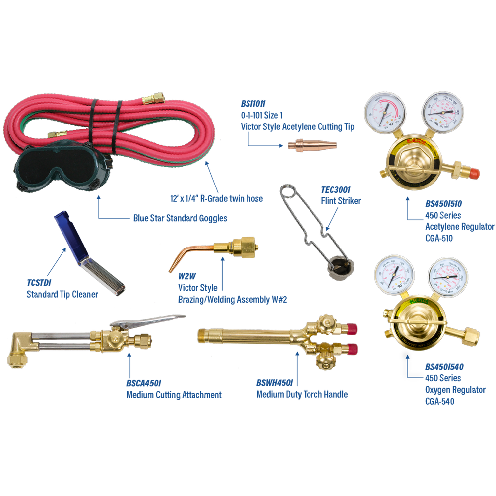 Blue Star BS450TO Heavy Duty Torch Outfit 450 Series New