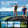 Vevor Inflatable Water Trampoline 13' Portable Swim Platform Bouncer with 3-Step Ladder New