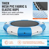 Vevor Inflatable Water Trampoline 13' Portable Swim Platform Bouncer with 3-Step Ladder New