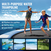 Vevor Inflatable Water Trampoline 13' Portable Swim Platform Bouncer with 3-Step Ladder New