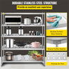 Vevor 5-Tier Storage Shelf 59.1" x 17.7" x 70.9" Stainless Steel 660 Lbs. Capacity with Vent Holes New