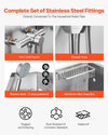 Vevor Dog Grooming Tub 34" Stainless Steel Dual-Control Faucet and Accessories New