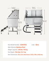 Vevor Dog Grooming Tub 50" Stainless Steel with Anti-Slip Stairs and Dual-Control Faucet New