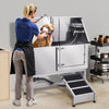 Vevor Dog Grooming Tub 62" Stainless Steel Anti-Slip Ramp Showerhead Leak-Proof New