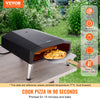 Vevor Pizza Oven 13" Outdoor Gas Powered with 210° Rotating Stone 1000°F Max Temperature Black New