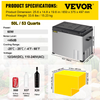 Vevor C50 Portable Compressor Refrigerator 53 Quart 12V/24V DC And 110-220V AC With App Control New