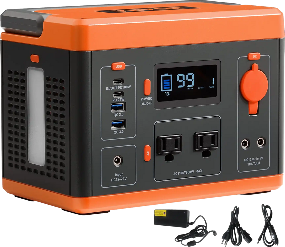 portable power station 300w Vevor 296Wh/300W Portable Power Station Lithium Battery Solar Generato –  FactoryPure