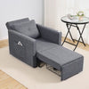 Vevor Sleeper Sofa Bed Convertible Pull Out Chair 5-Position Recliner with Storage and Desk Board New