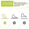 Foot position guide for Baby Activity Center, ensuring optimal height adjustment for safe and comfortable use.