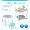 5-in-1 baby activity center with adjustable height, removable toys, and comfortable seat for infants 6-36 months.