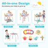 5-in-1 Baby Activity Center with bouncing seat, removable toys, and adjustable height for infants and toddlers.