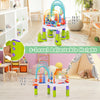 4-in-1 Baby Bouncer Activity Center in green with 3 adjustable heights, featuring interactive toys and a 360° rotatable.