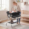Baby Changing Table Foldable Diaper Changing Station with Storage Bag and Shelf-Black - Gallery View 1 of 10