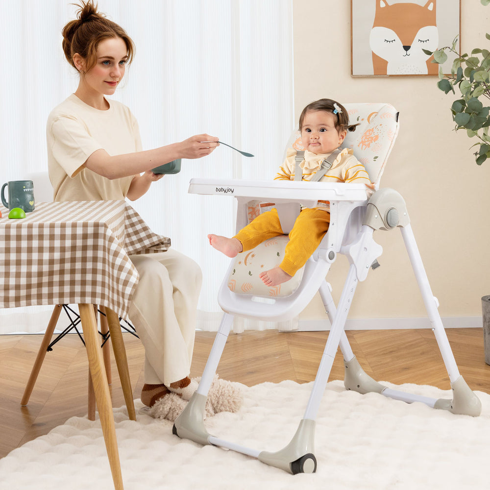 3-In-1 Convertible Baby High Chair for Toddlers-Beige - Gallery View 1 of 8