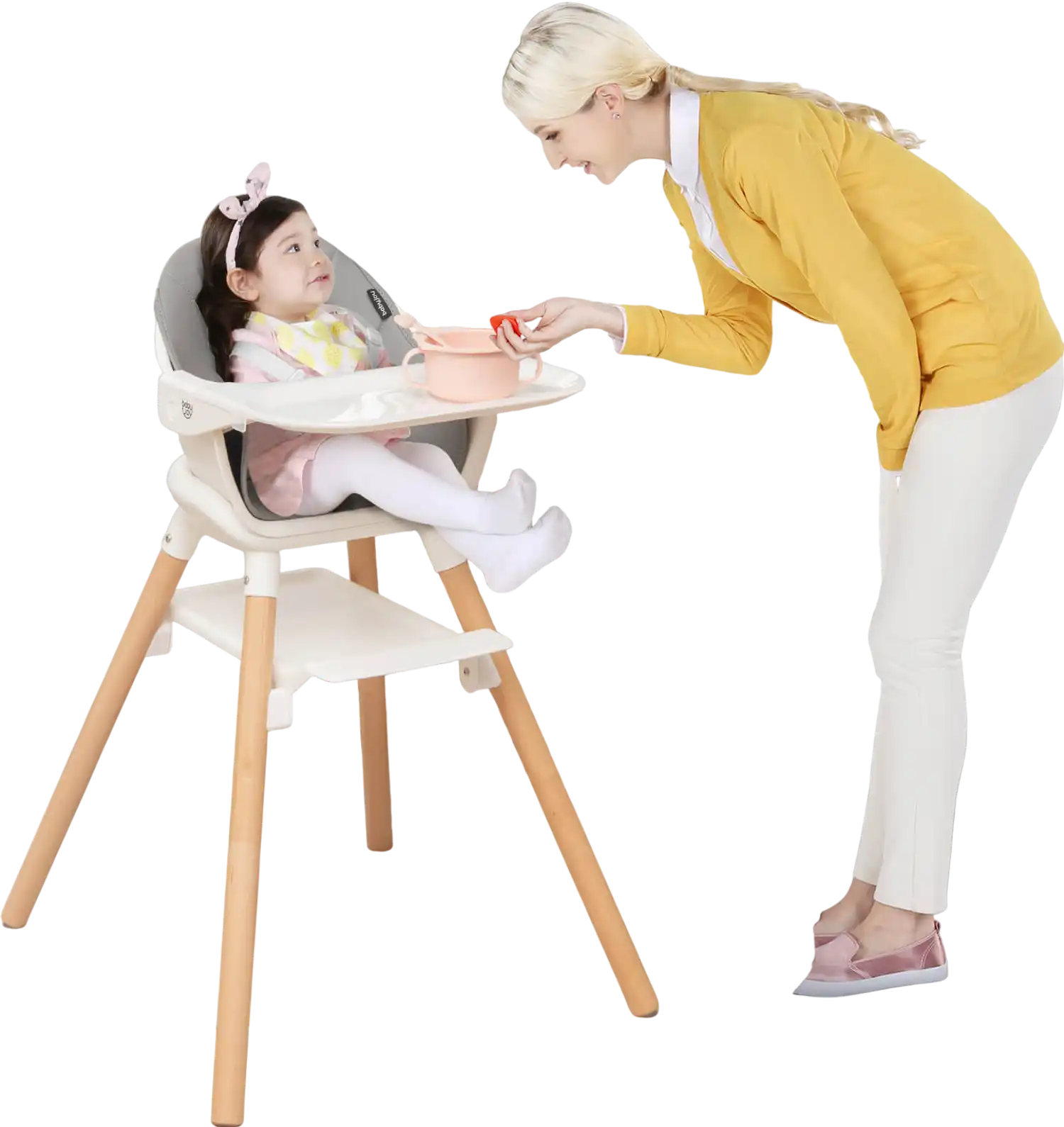 Costway 6-in-1 Baby High Chair Removable Dishwasher-Safe Tray White 65719834 New
